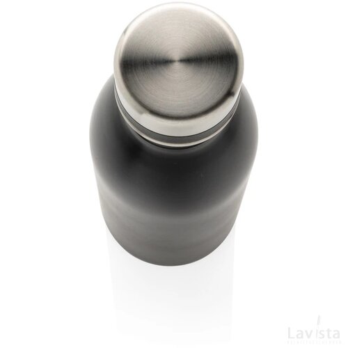 RCS gerecycled roestvrijstalen luxe waterfles zwart