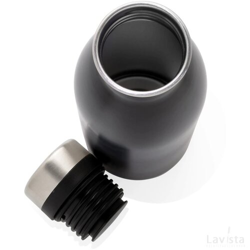 RCS gerecycled roestvrijstalen luxe waterfles zwart
