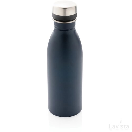 RCS gerecycled roestvrijstalen luxe waterfles donkerblauw