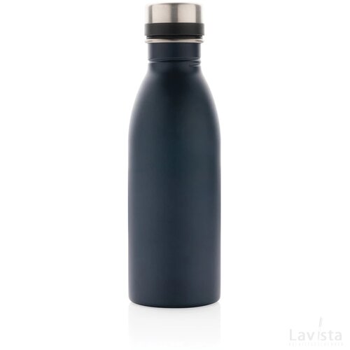 RCS gerecycled roestvrijstalen luxe waterfles donkerblauw