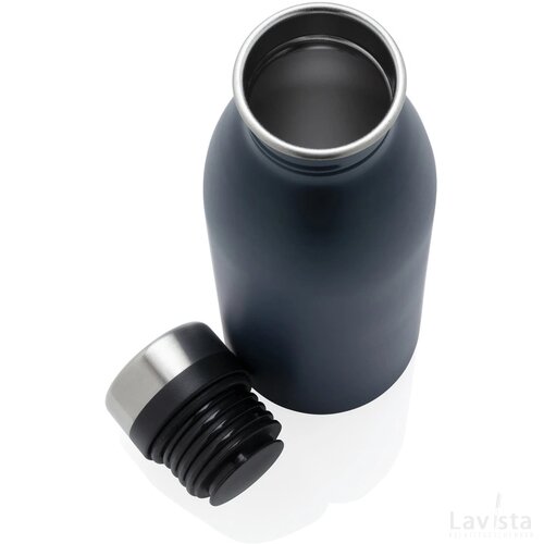 RCS gerecycled roestvrijstalen luxe waterfles donkerblauw