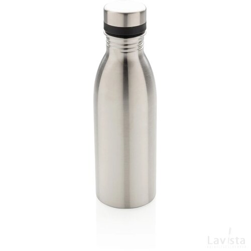 RCS gerecycled roestvrijstalen luxe waterfles zilver