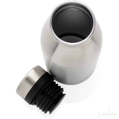 RCS gerecycled roestvrijstalen luxe waterfles zilver