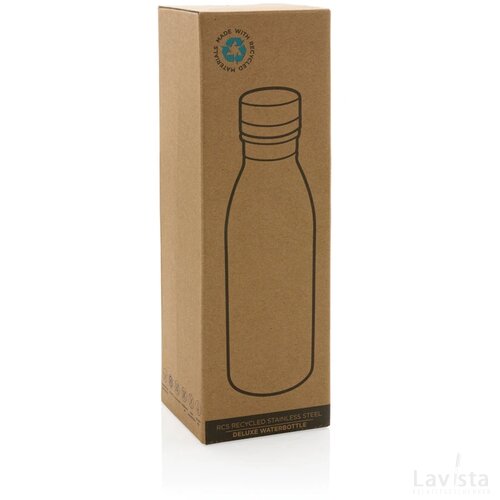 RCS gerecycled roestvrijstalen luxe waterfles zilver