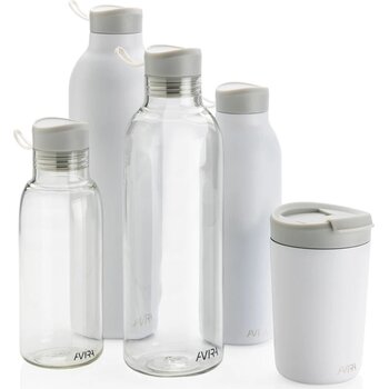 Avira Avior RCS gerecycled roestvrijstalen fles 1L wit