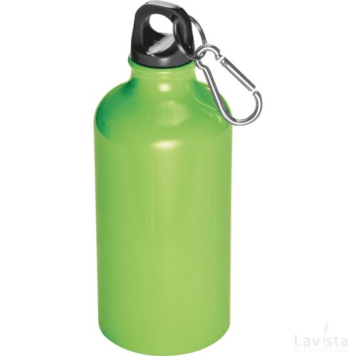 Metalen drinkfles met karabijnhaak appelgroen