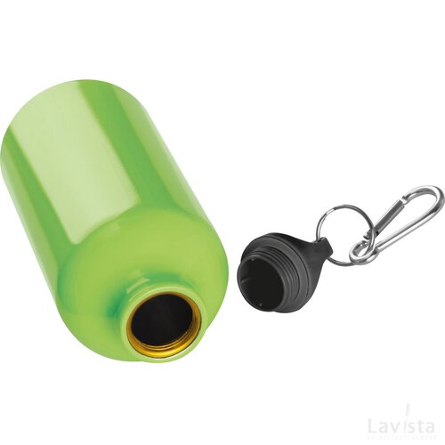 Metalen drinkfles met karabijnhaak appelgroen