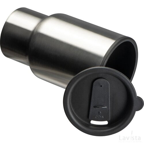 Drinkbeker met USB aansluiting zilvergrijs