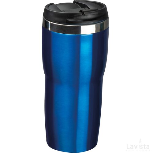 Drinkbeker met een RVS ommanteling, 500 ml blauw