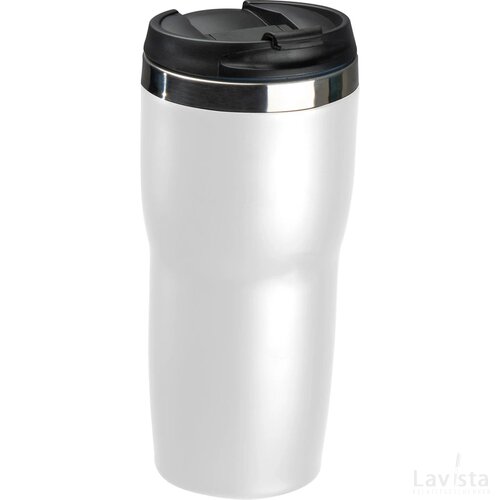 Drinkbeker met een RVS ommanteling, 500 ml wit