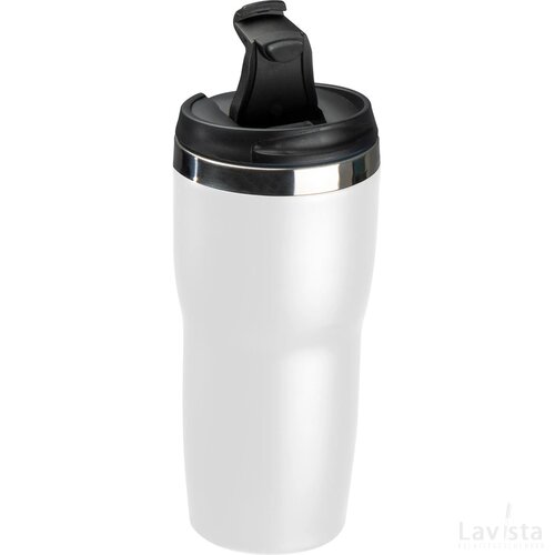 Drinkbeker met een RVS ommanteling, 500 ml wit