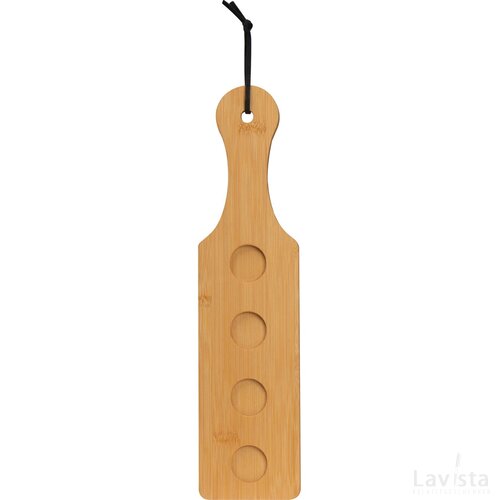 Schnapps setje bestaande uit 4 glazen en een plankje beige