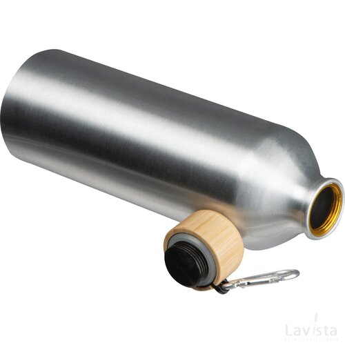 Drinkfles van gerecycled aluminium zilvergrijs