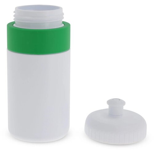 Sportfles met rand 500ml wit / groen