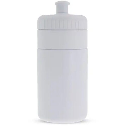 Sportfles met rand 500ml wit / wit