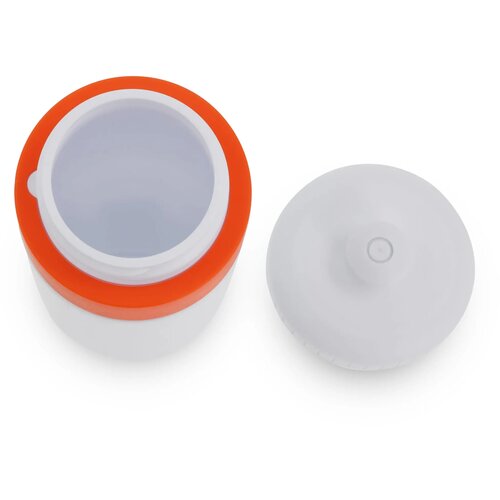 Sportfles met rand 500ml wit / oranje