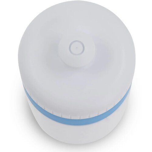 Sportfles met rand 500ml wit / licht blauw
