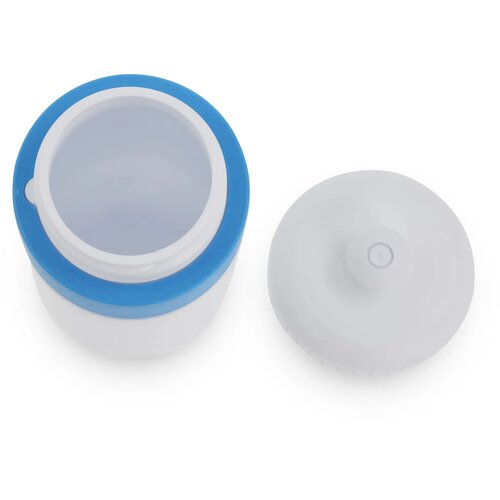 Sportfles met rand 500ml wit / licht blauw