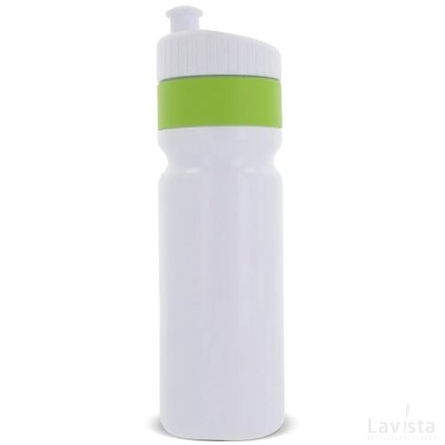 Bidon met rand 750ml wit / licht groen