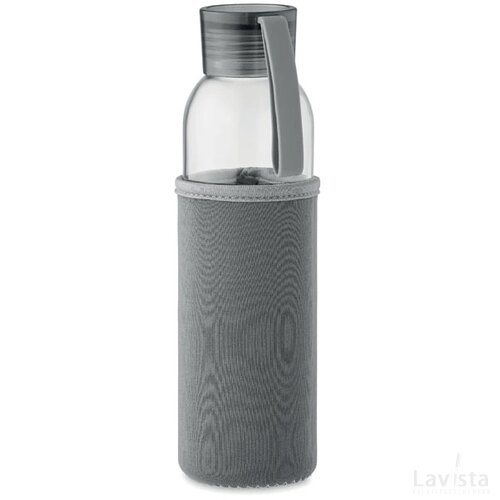 Gerecyclede glazen fles 500 ml Ebor donker grijs
