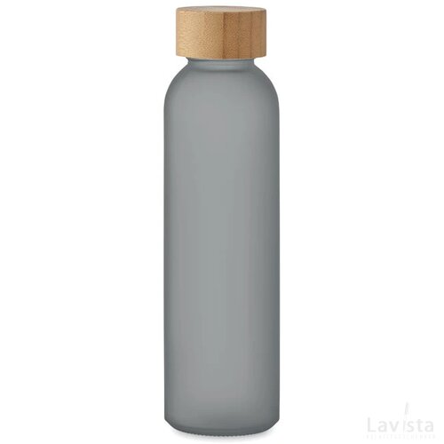 Matglazen fles 500 ml Abe transparant grijs
