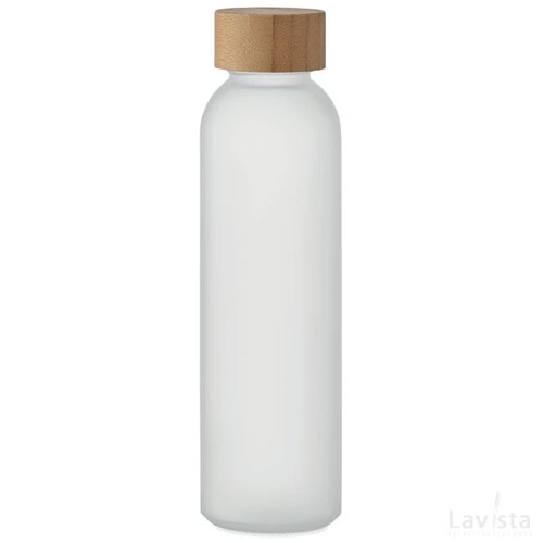 Matglazen fles 500 ml Abe transparant wit