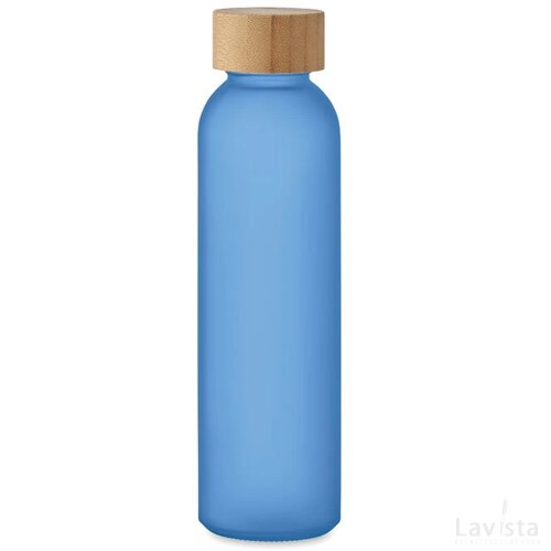 Matglazen fles 500 ml Abe transparant blauw