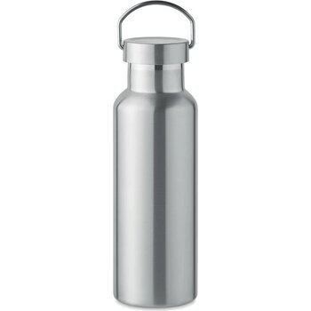 Dubbelwandige fles 500 ml Florence mat zilver