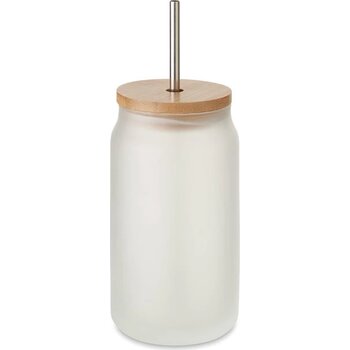 Sublimatie mason jar 400 ml Jarblim transparant wit