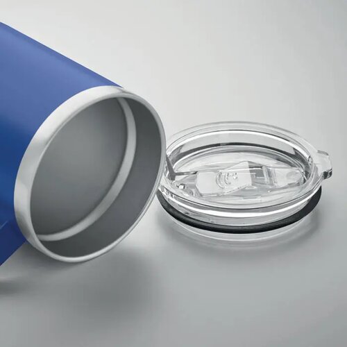 Dubbelwandige beker met drinkdeksel Blauw 300 ml