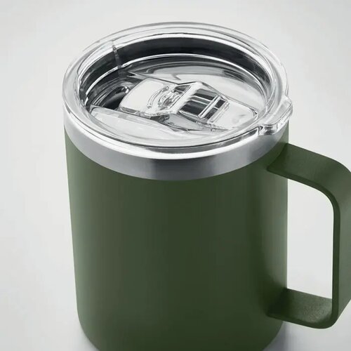 Dubbelwandige beker met drinkdeksel Groen 300 ml