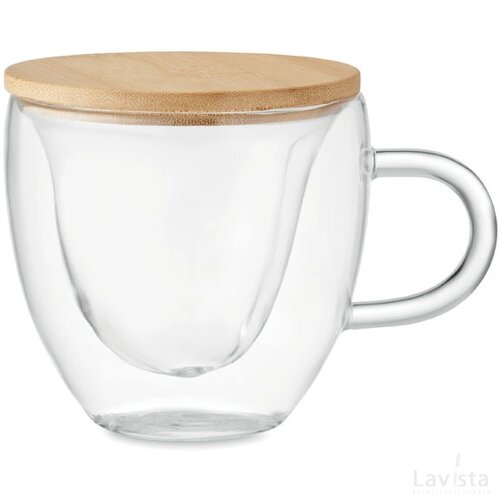 Dubbelwandige borosilicaat mok Transparant