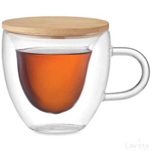 Dubbelwandige borosilicaat mok Transparant