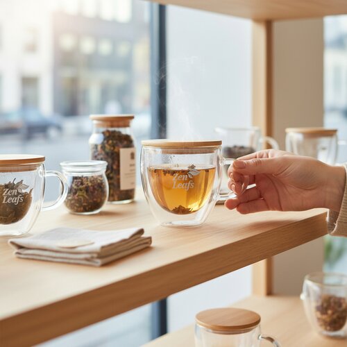 Dubbelwandige borosilicaat mok Transparant 180 ml