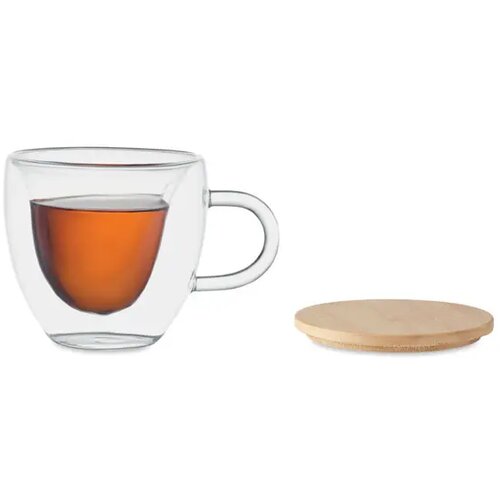 Dubbelwandige borosilicaat mok Transparant 180 ml