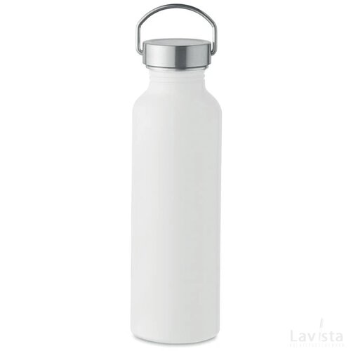 Gerecycled aluminium fles 500ml Albo wit