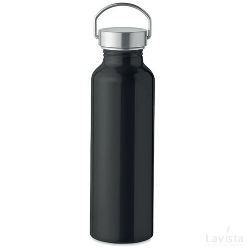 Gerecycled aluminium fles 500ml Albo zwart