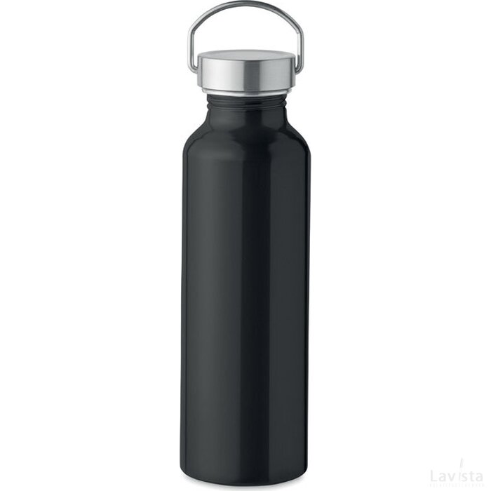 Gerecycled aluminium fles 500ml Albo zwart