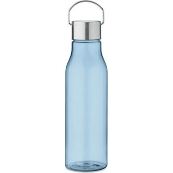 Rpet fles met pp dop 600 ml Vernal transparant licht blauw