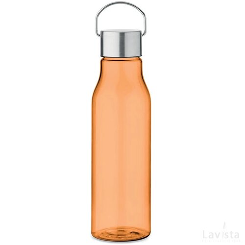 Rpet fles met pp dop 600 ml Vernal transparant oranje