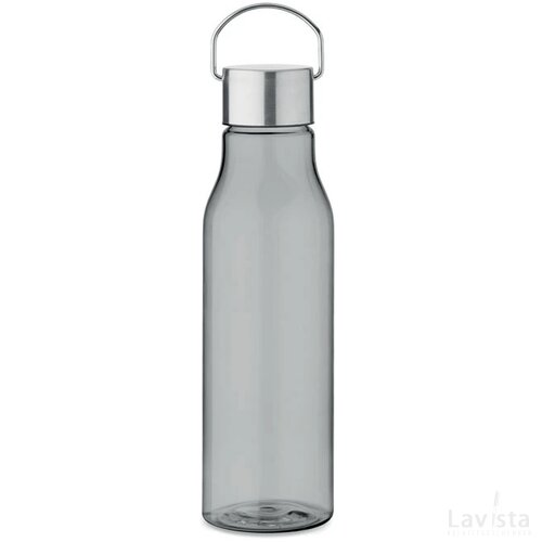 Rpet fles met pp dop 600 ml Vernal transparant grijs