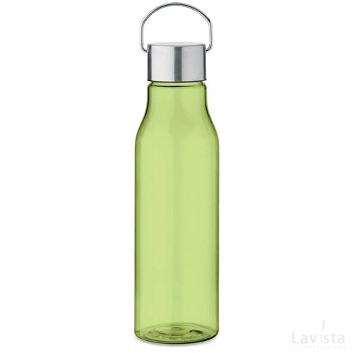 Rpet fles met pp dop 600 ml Vernal transparant lime