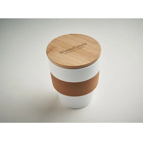 Enkelwandige beker van gerecycled PP Wit 300 ml