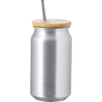 Audrey Mason Jar Beker Zilver