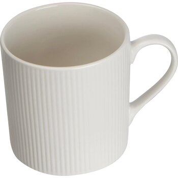 Mok met ribbelpatroon Wit