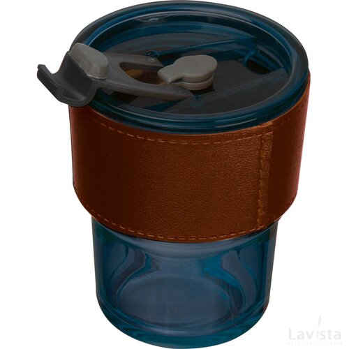 Gekleurd drinkglas met rietje donkerblauw