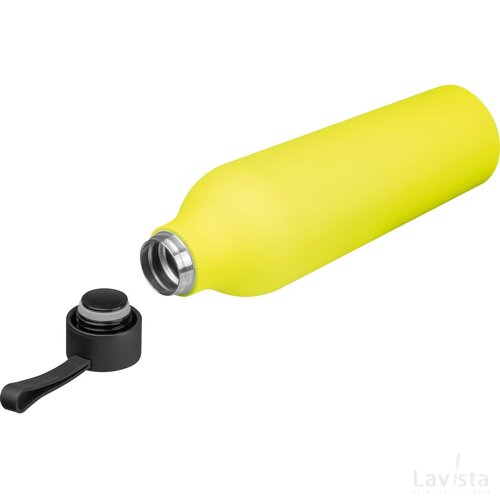 Drinkfles met rubberfinish, 750 ml geel