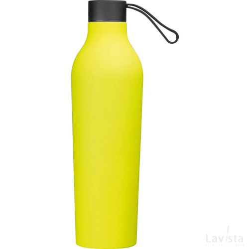 Drinkfles met rubberfinish, 750 ml geel