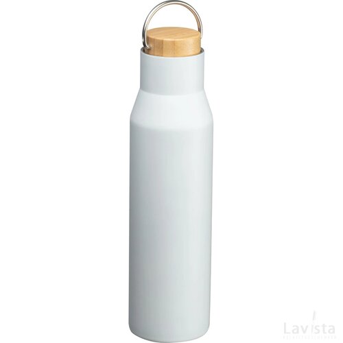 Drinkfles van gerecyceld RVS wit