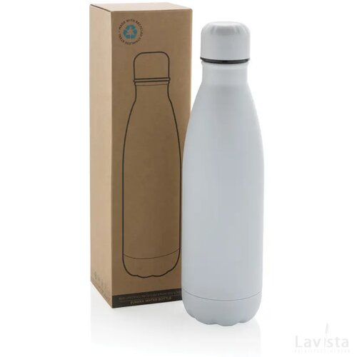 Eureka RCS-gecertificeerde gerecycled rvs enkelwandige fles wit